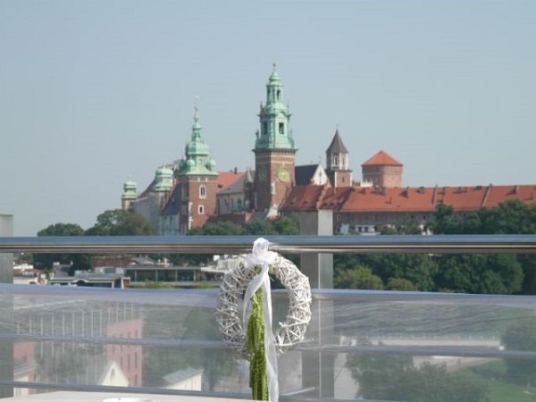 wesele w krakowie, wesele z widokiem na Wawel, wesele na tarasie